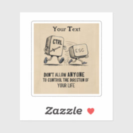 Adesivo Controle Motivacional Personalizado Sua Vida