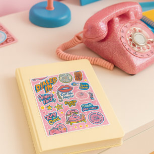 Adesivo Conversação Legal Retroativa Não Texto Rosa