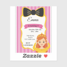 Convidado de aniversário da Princesa Rosa | zazzle