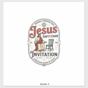 Adesivo Convite de Cadeira Vazia de Jesus Convite de Cadei
