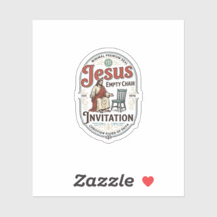 Adesivo Convite de Cadeira Vazia de Jesus Convite de Cadei