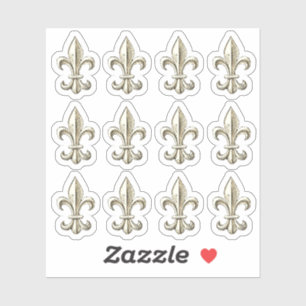 Adesivo Convite para Vintage Fleur de Lis