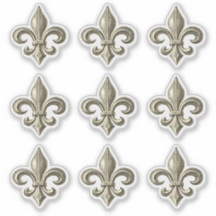 Adesivo Convite Vintage French Fleur de Lis