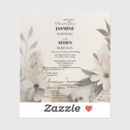 Adesivo Convites personalizados elegantes