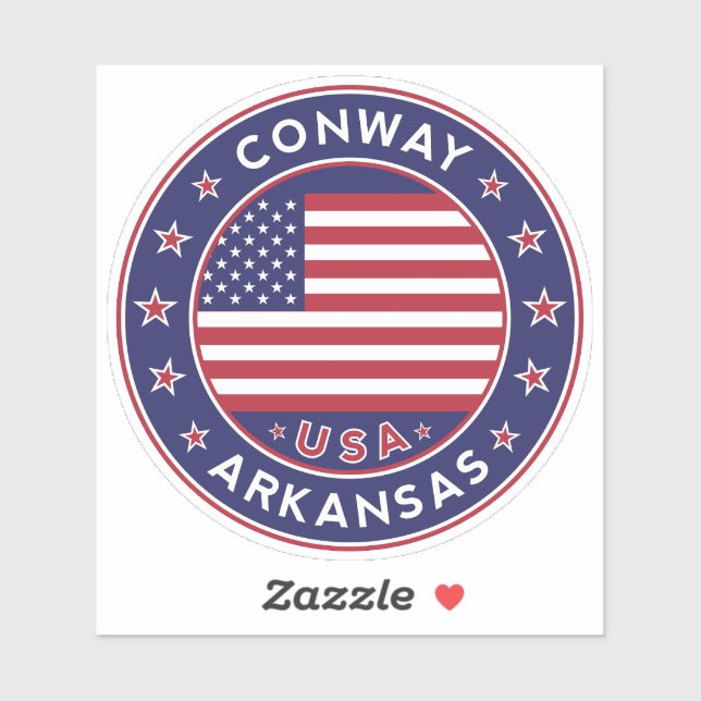 Adesivo Conway Arkansas, Conway (Folha)