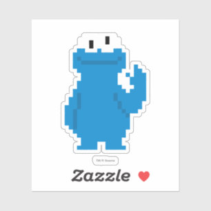 Adesivo Cookie Monster Pixel Art
