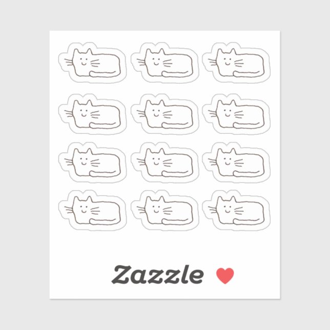 Adesivo Cool Cartoon Cats Custom-Cut Vinyl Stickers (Folha)