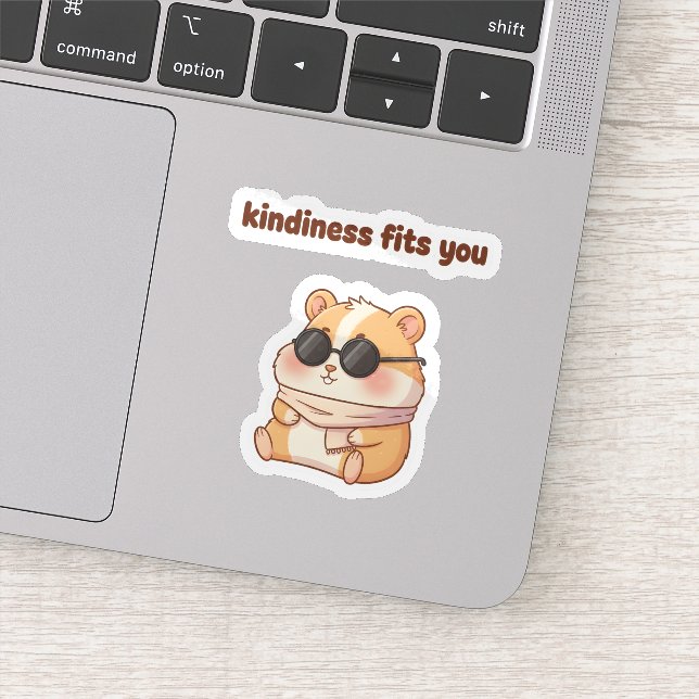 Adesivo Cool Hamster Sticker – "Kindness Fits You"  (Detalhe)
