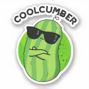 Adesivo Coolcumber Funny Veggie Cucumber Pun