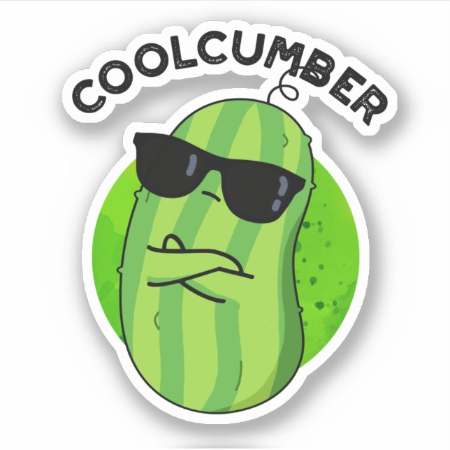 Adesivo Coolcumber Funny Veggie Cucumber Pun (Frente)