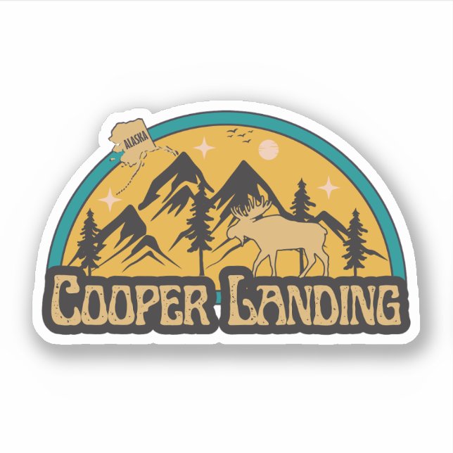 Adesivo Cooper Landing, Alaska Sticker (Frente)