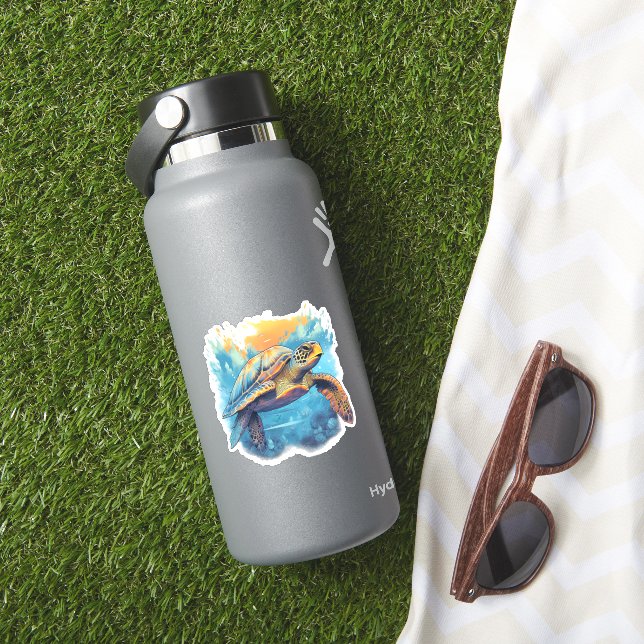 Adesivo Cópia da Tartaruga Subaquática Serena (HydroFlask Insitu)