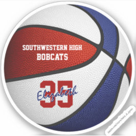 Adesivo Cor do time de meninos azuis-vermelhos