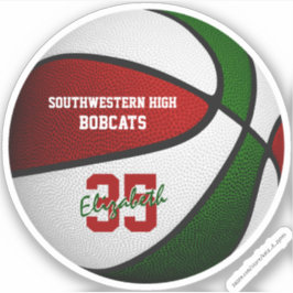 Adesivo Cor do time de meninos verde-vermelhos