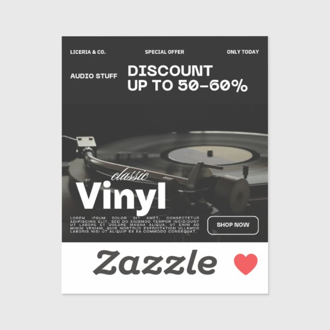 Adesivo COR PRETA NO Vinheta de vinilo com corte personali (Folha)