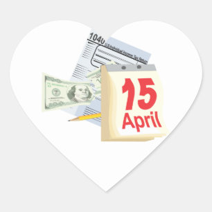 Adesivo Coração 15 de abril -