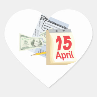 Adesivo Coração 15 de abril -