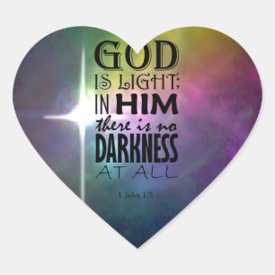 Adesivo Coração 1 John 1:5