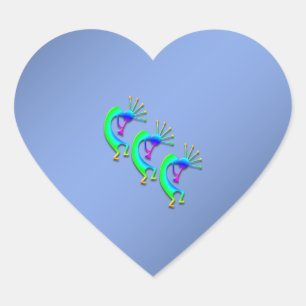 Adesivo Coração 3 Kokopelli #86