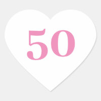 50º aniversário, cor-de-rosa, idade personalizada 