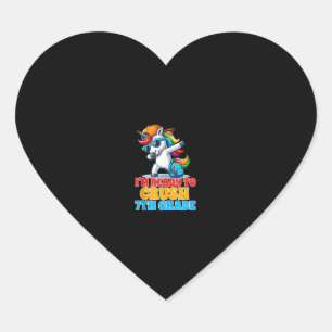 Adesivo Coração 7 Grau Dabbing Unicorn Estou pronto para esmagar s