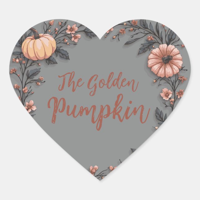 Adesivo Coração A Abóbora do Ouro (Frente)
