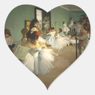 Adesivo Coração A Balé de dança Classe Edgar Degas Modern Paint   