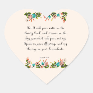 Adesivo Coração A bíblia encorajadora Verses a arte - 44:3 de