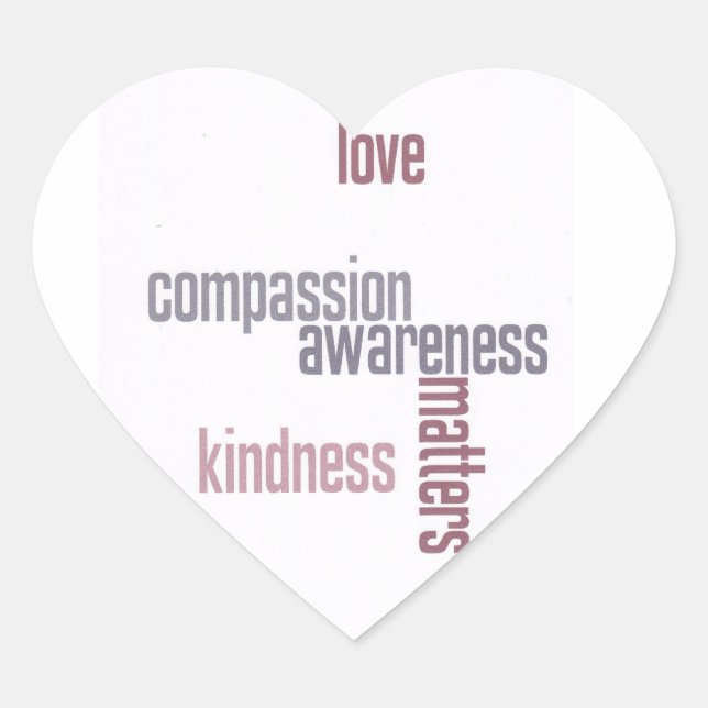 Adesivo Coração A bondade importa (Frente)