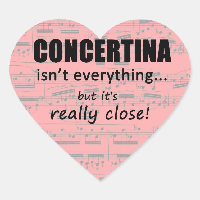 Adesivo Coração A Concetina não é tudo um autocolante (Frente)