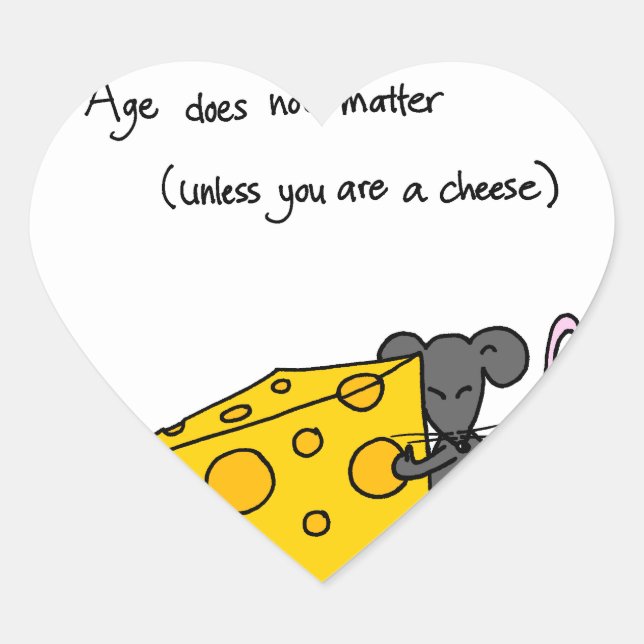 Adesivo Coração A Idade Não Importa... (Frente)