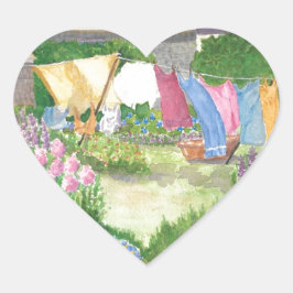 Adesivo Coração A roupa de Kathy em Monhegan é o meu autocolante