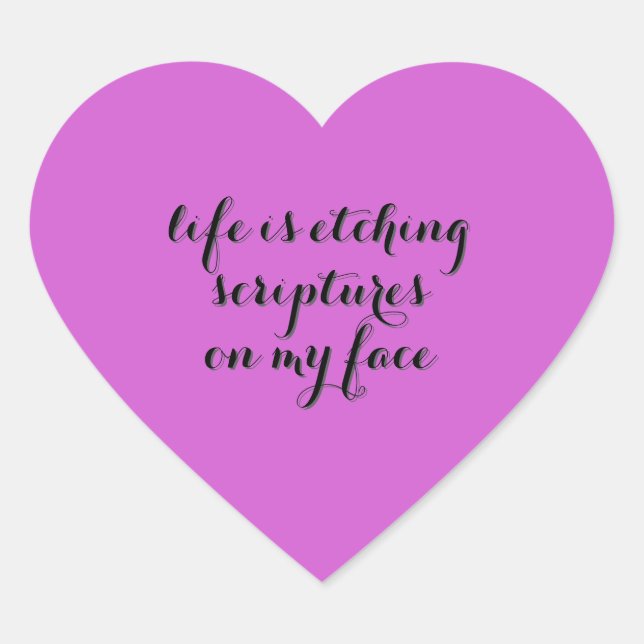 Adesivo Coração A vida está chegando 2 (Frente)