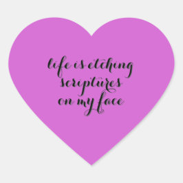 Adesivo Coração A vida está chegando 2