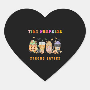 Adesivo Coração Abóbora-café NICU Design de Halloween