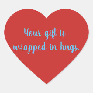 Adesivo Coração Abraços citam Heart Sticker