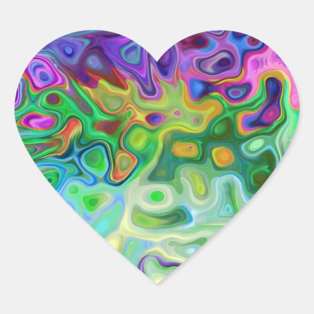 Adesivo Coração Abstrato 4.1 (Frente)