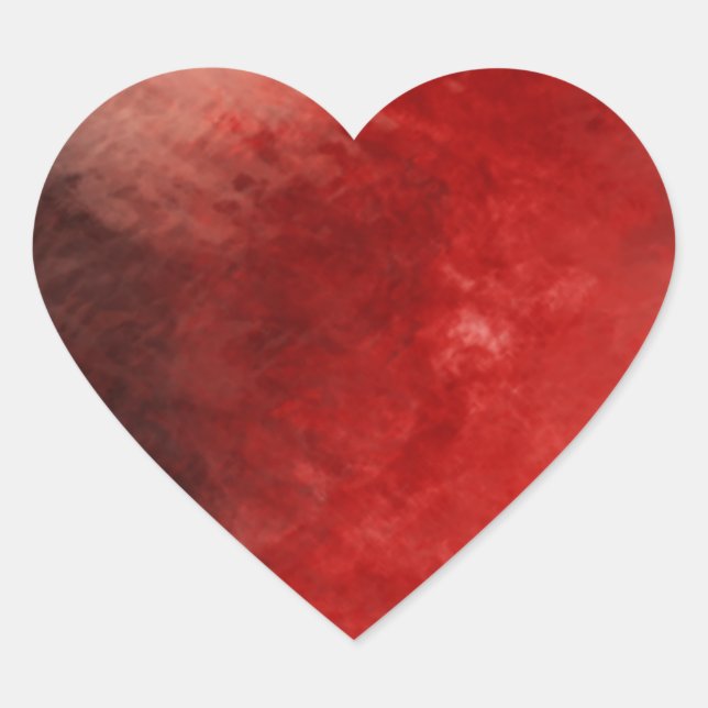 Adesivo Coração Abstrato 4.1 tão vermelho (Frente)
