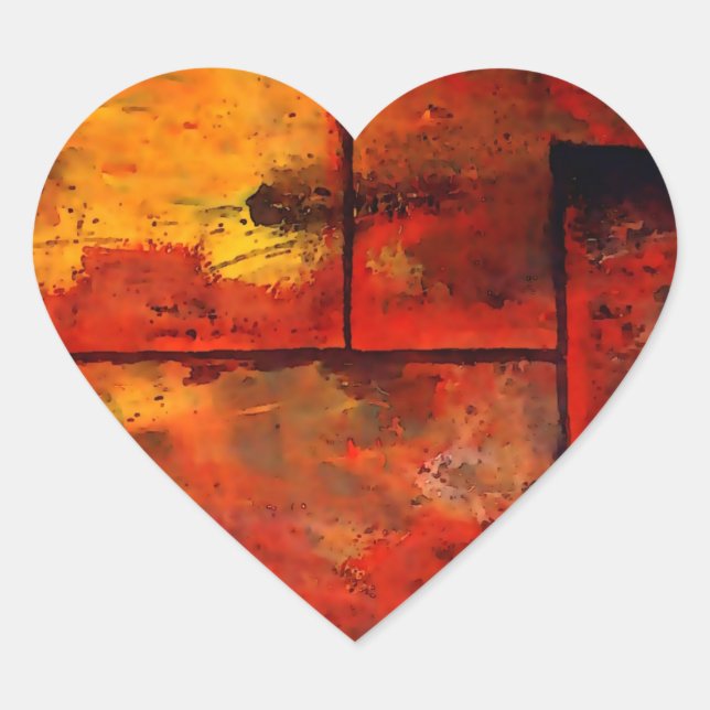 Adesivo Coração Abstrato Art (Frente)