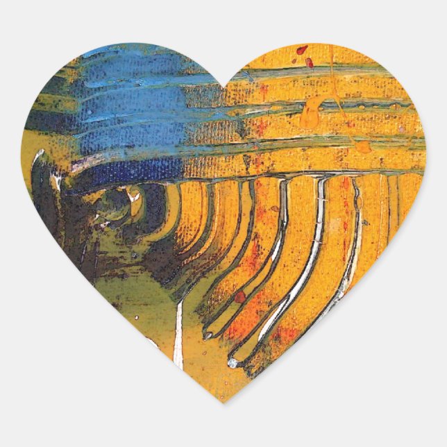 Adesivo Coração Abstrato Art (Frente)