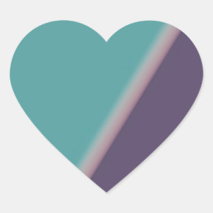 Adesivo Coração Abstrato Art Turquoise Roxo