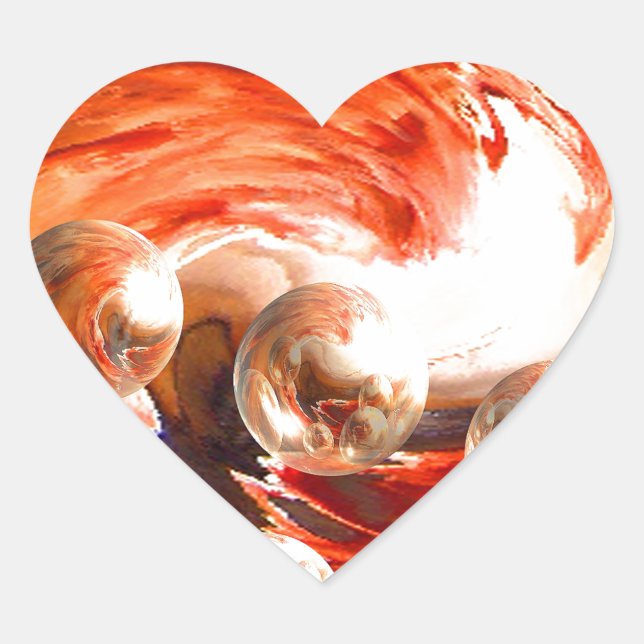Adesivo Coração Abstrato Contemporâneo (Frente)