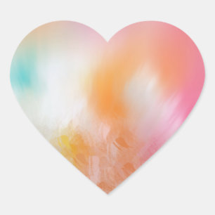 Adesivo Coração Abstrato cor-de-rosa Modelo cor-de-rosa, azul