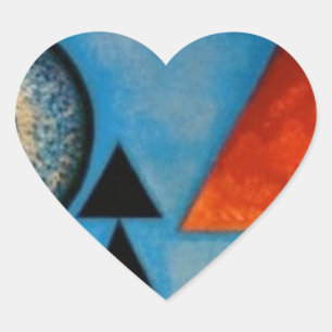 Adesivo Coração Abstrato de Duro de Soft Kandinsky