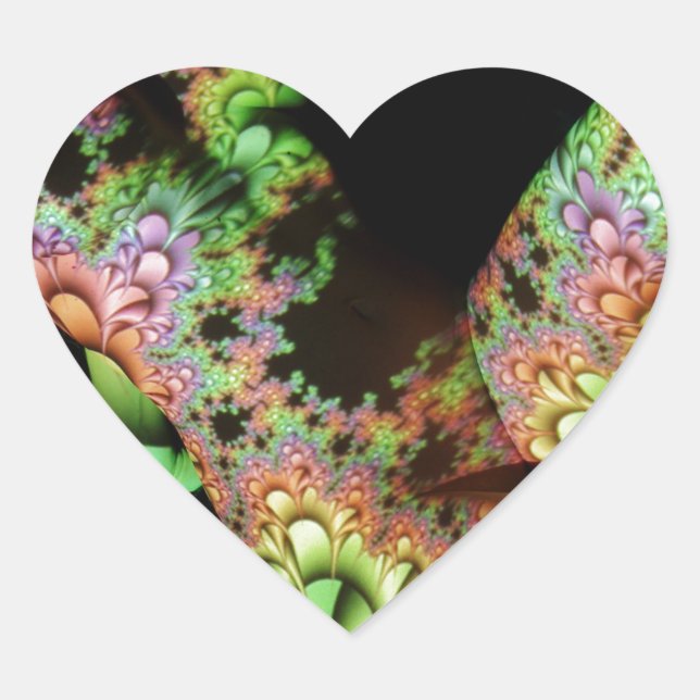 Adesivo Coração Abstrato Formas (Frente)