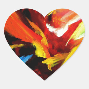 Adesivo Coração Abstrato: Pintura de Serdar Hizli