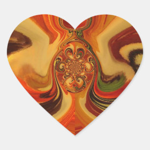 Adesivo Coração Abstrato, rodopia com o Teardrop Center Art Impres