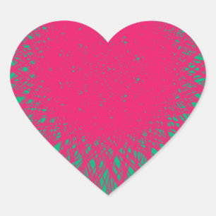 Adesivo Coração abstrato rosa