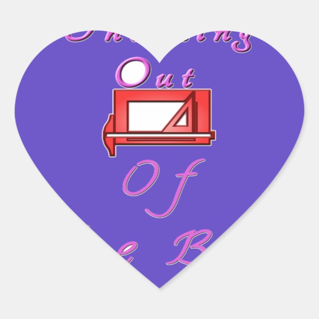 Adesivo Coração Acho que fora da caixa. (Frente)