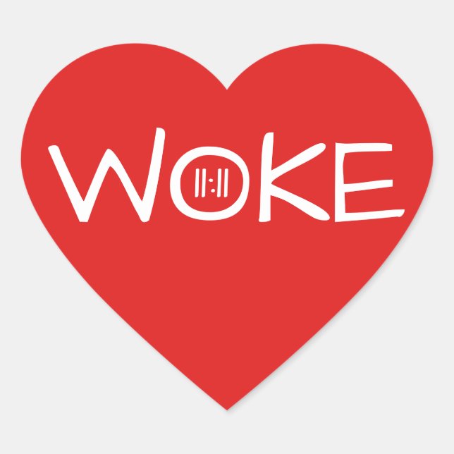 Adesivo Coração Acordou o vermelho liso do 11:11 (Frente)